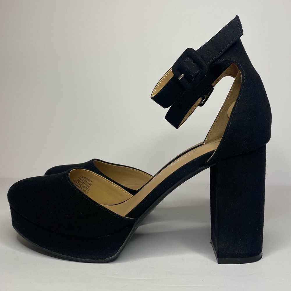 Sun + Stone Black Chunky Heel Platform Shoes
